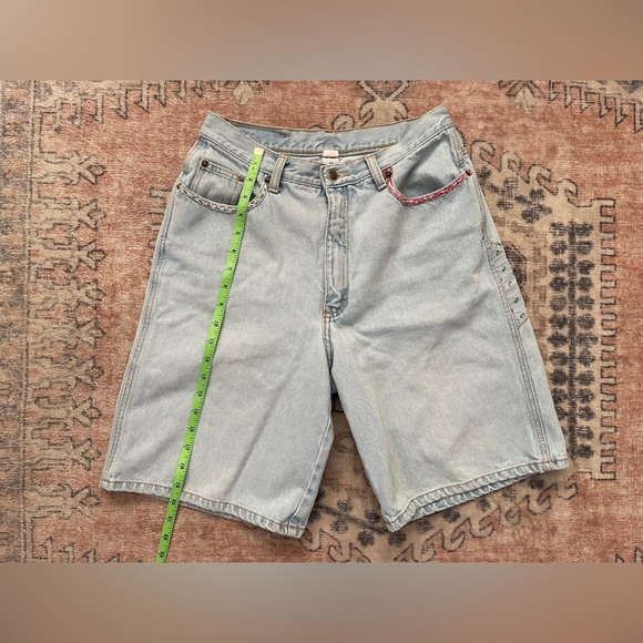Zena Jeans Vintage Light Wash Patch Work Mom Shorts Women’s Size 12 - Picture 5 of 7